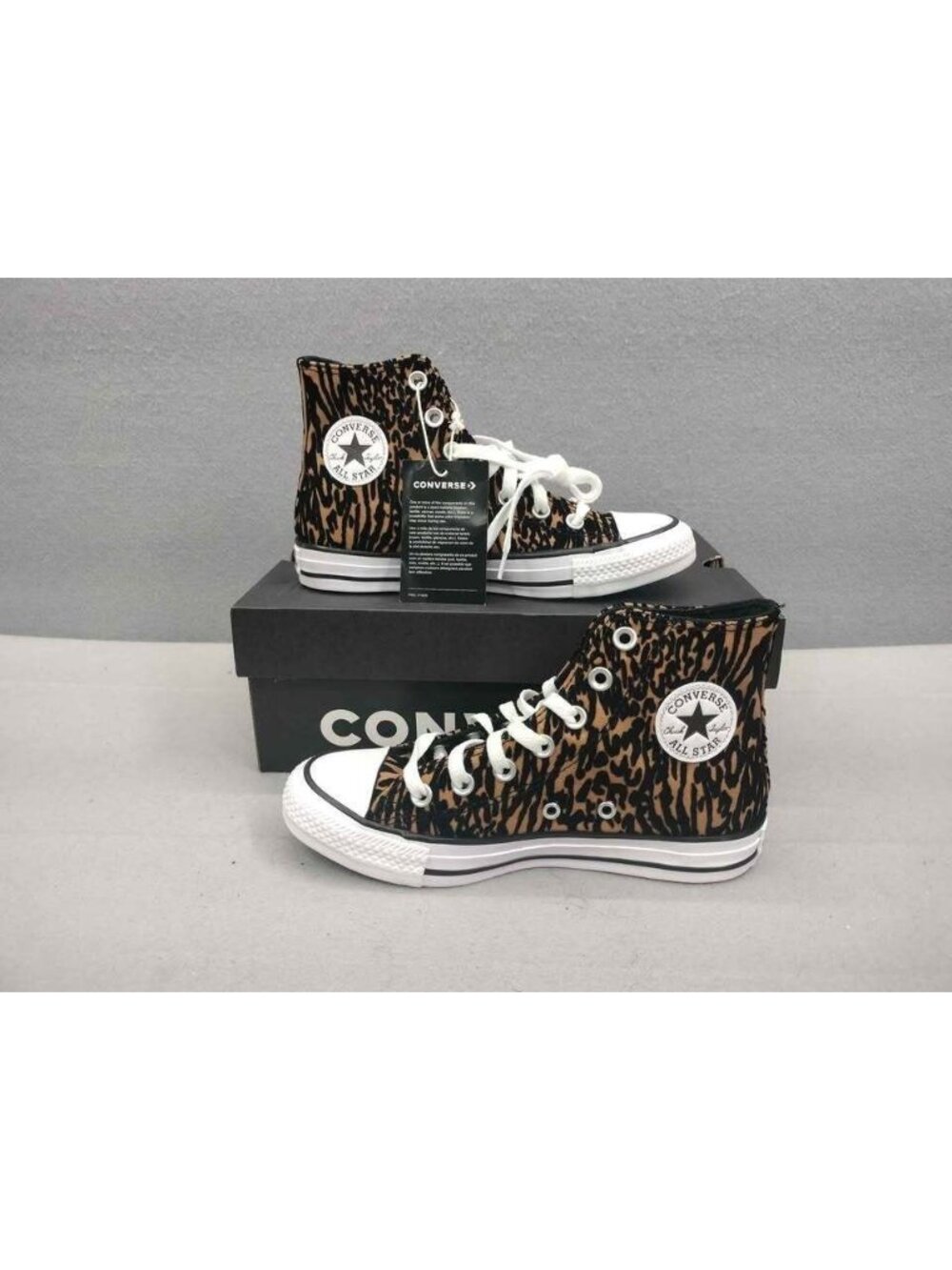 Converse Chuck Taylor All Star HI Womens Size 6 Leopard Print A17948F NWB